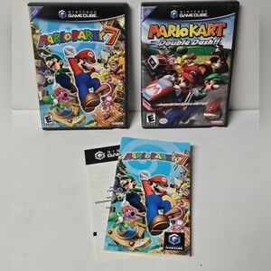 Mario Party 7 Nintendo Gamecube Case & Manual & Mario Kart Double Dash Case Only